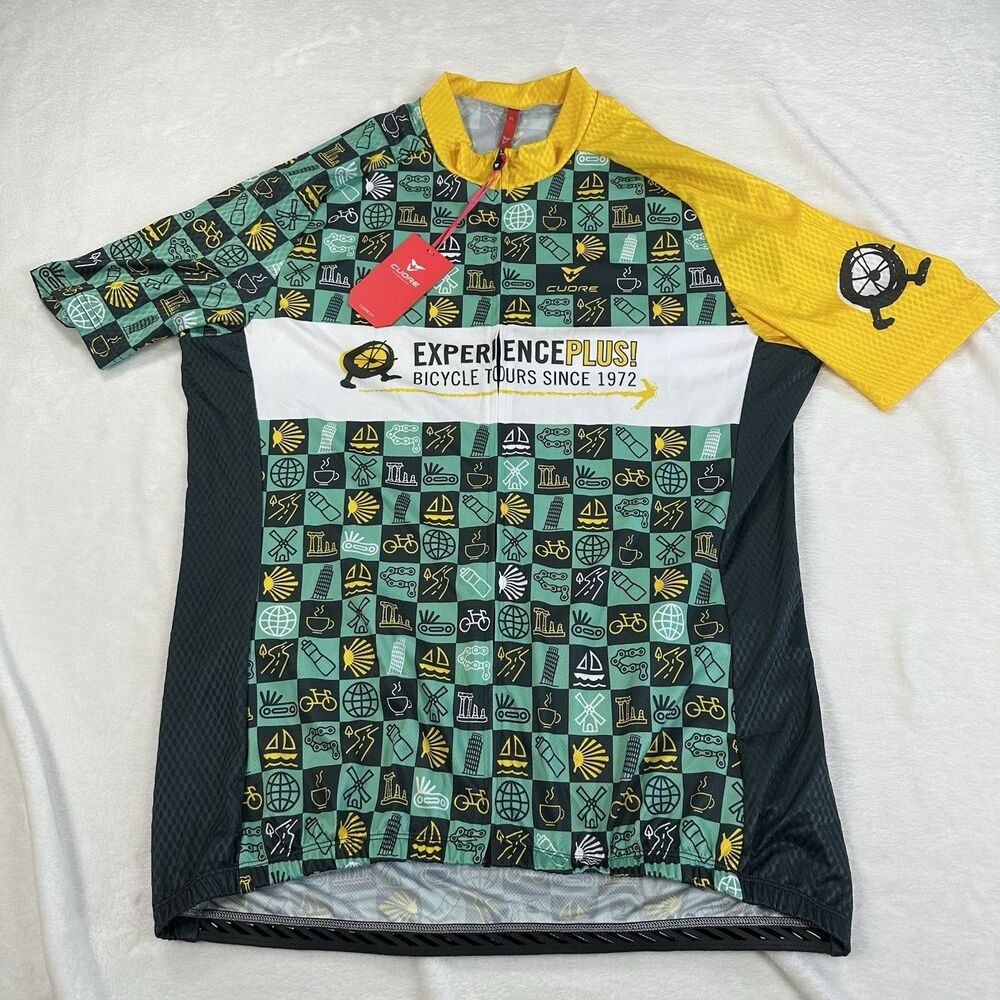 New Cuore Experience Plus Italy Cycling Jersey Womens XL Full Zip Short Sleeve - Picture 2 of 15